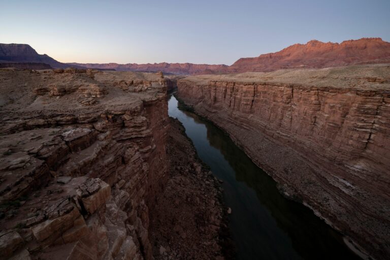 A view of the Colorado River from the Navajo Bridge in Marble Canyon, Arizona on Aug. 31, 2022. Credit: Robyn Beck/AFP via Getty Images