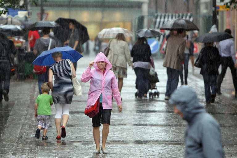A stock photo of rains in London.