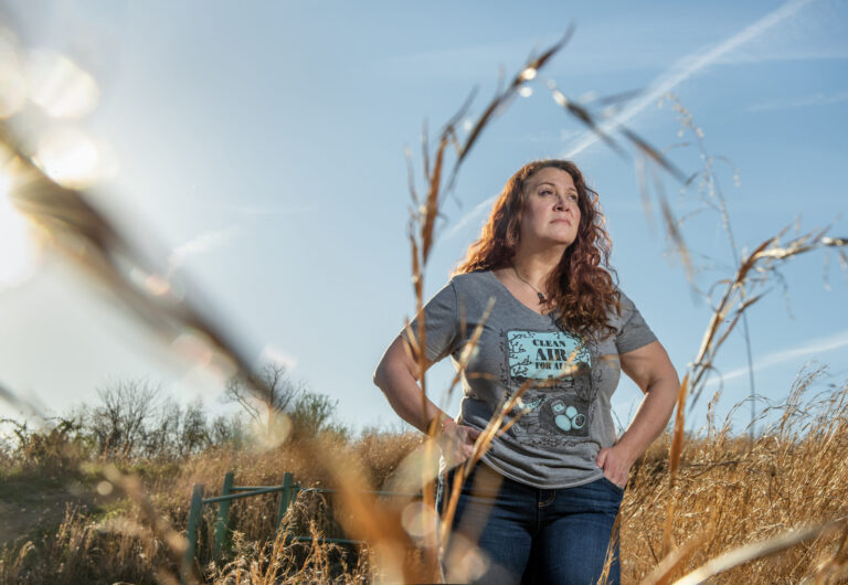 Gillian Graber, executive director and founder of Protect PT, an organization focused on educating Pennsylvanians living in the state’s southwestern counties on the impacts of fossil fuel drilling on their communities, says repurposed conventional oil wells were never engineered to hold millions of gallons of tocis fracking wastewater. Credit: Scott Goldsmith