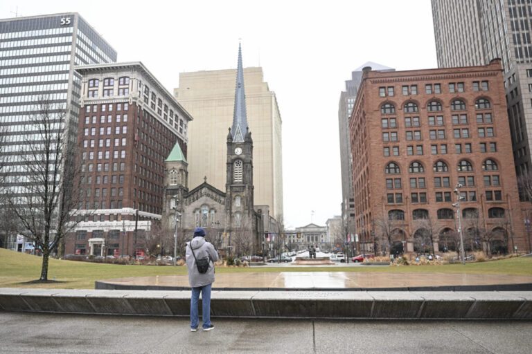 A view of downtown of Cleveland on January 30, 2023.