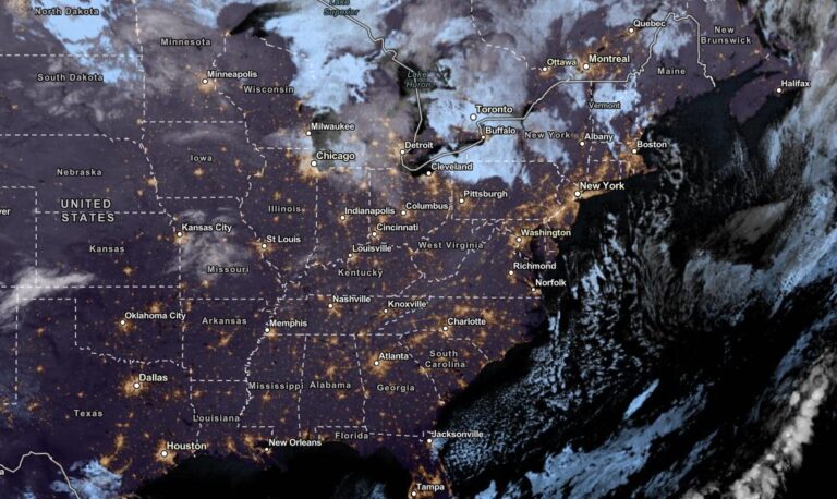 NESDIS via NOAA Satellite View as of November 1, 2023