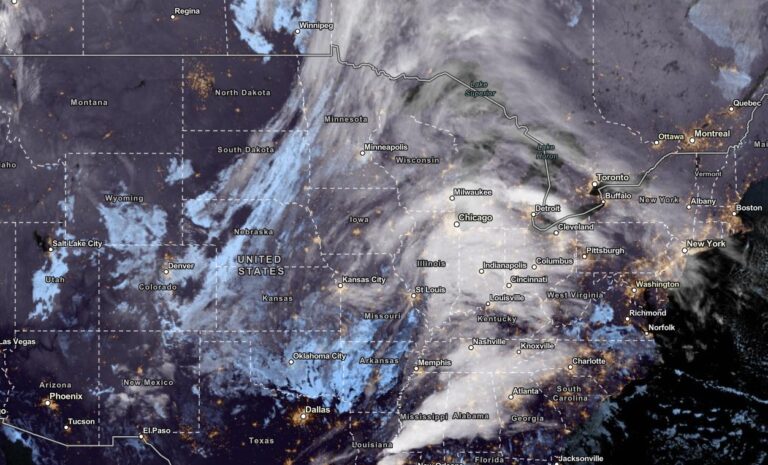 NOAA NESDIS Satellite View as of November 24, 2023