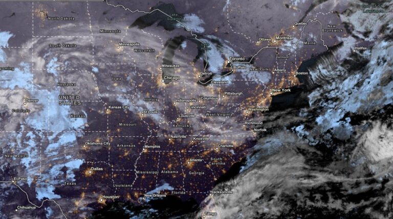 NOAA NESDIS Satellite View as of November 25, 2023