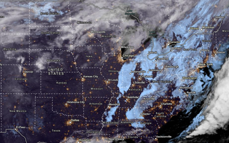 NOAA NESDIS Satellite View as of November 23, 2023