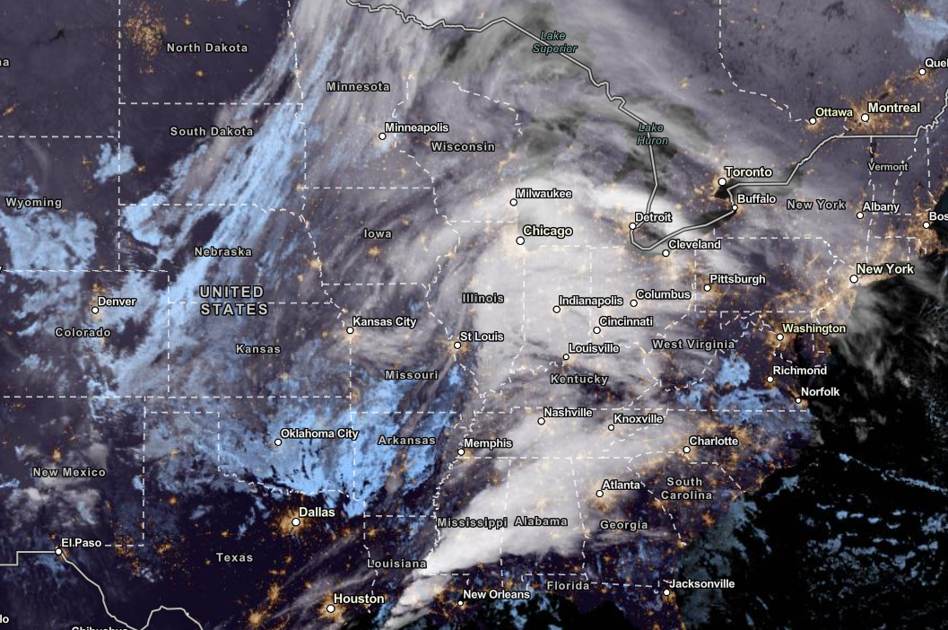 NOAA NESDIS Satellite View as of November 21, 2023
