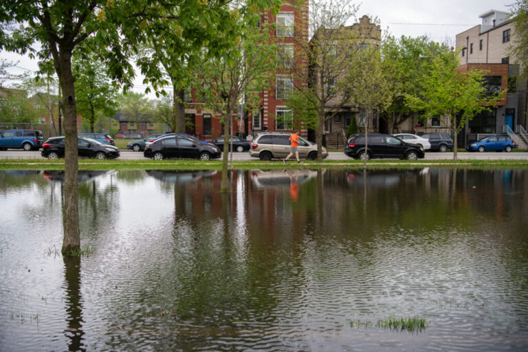 Chicago is suing big fossil fuel companies, alleging the impact of flooding and other climate-related events has caused great damage. Credit: Tyler LaRiviere/Sun-Times