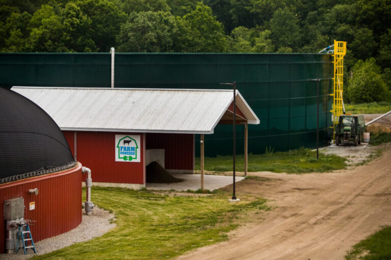 A new report says that the USDA's spending on methane digesters leads to larger dairy herds, which in turn produces more methane. Credit: Adam Glanzman/The Washington Post via Getty Images