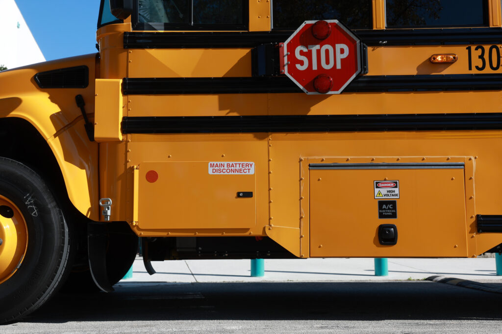 ComEd has begun testing bidirectional chargers with three school districts in northern Illinois. Credit: Joe Raedle/Getty Images