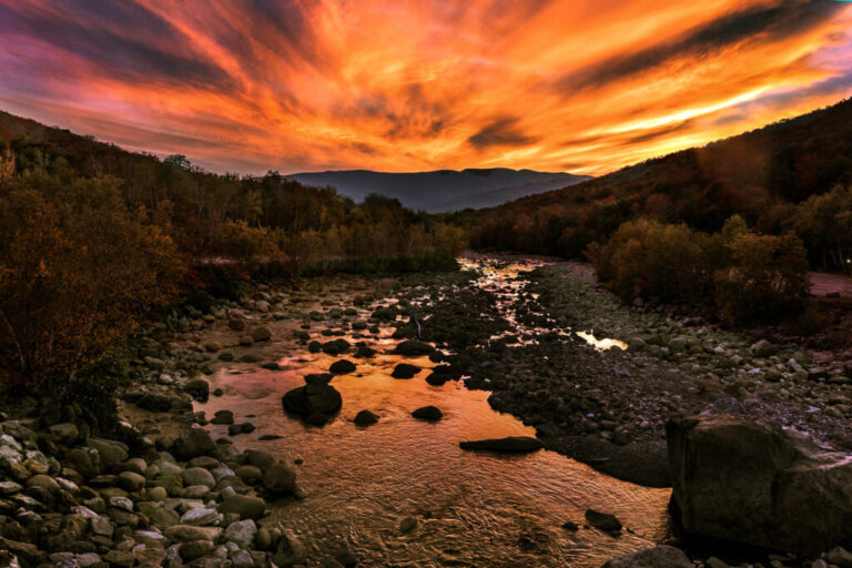 The effect of drought is seen on the east branch of the Pemigewasset River on Sept. 29 in Lincoln, N.H. Credit: Stan Grossfeld/The Boston Globe via Getty Images