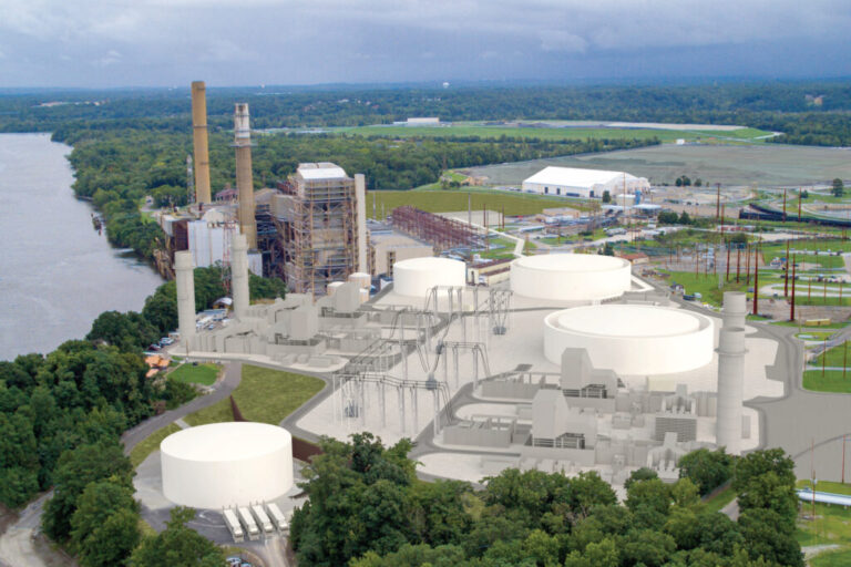 A rendering of Dominion Energy’s proposed Chesterfield Energy Reliability Center. Credit: Dominion Energy