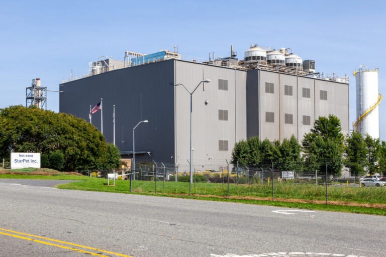 StarPet, a plastics plant in Asheboro, sends wastewater containing 1,4-dioxane to the city's treatment plant, which in turn discharges it into rivers and streams that are drinking water supplies. Credit: Lisa Sorg/Inside Climate News