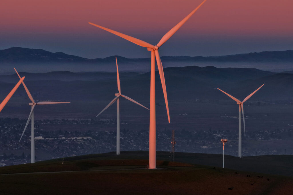 An aerial view of the Altamont Pass wind farm on Jan. 13 in Livermore, Calif. Credit: Justin Sullivan/Getty Images