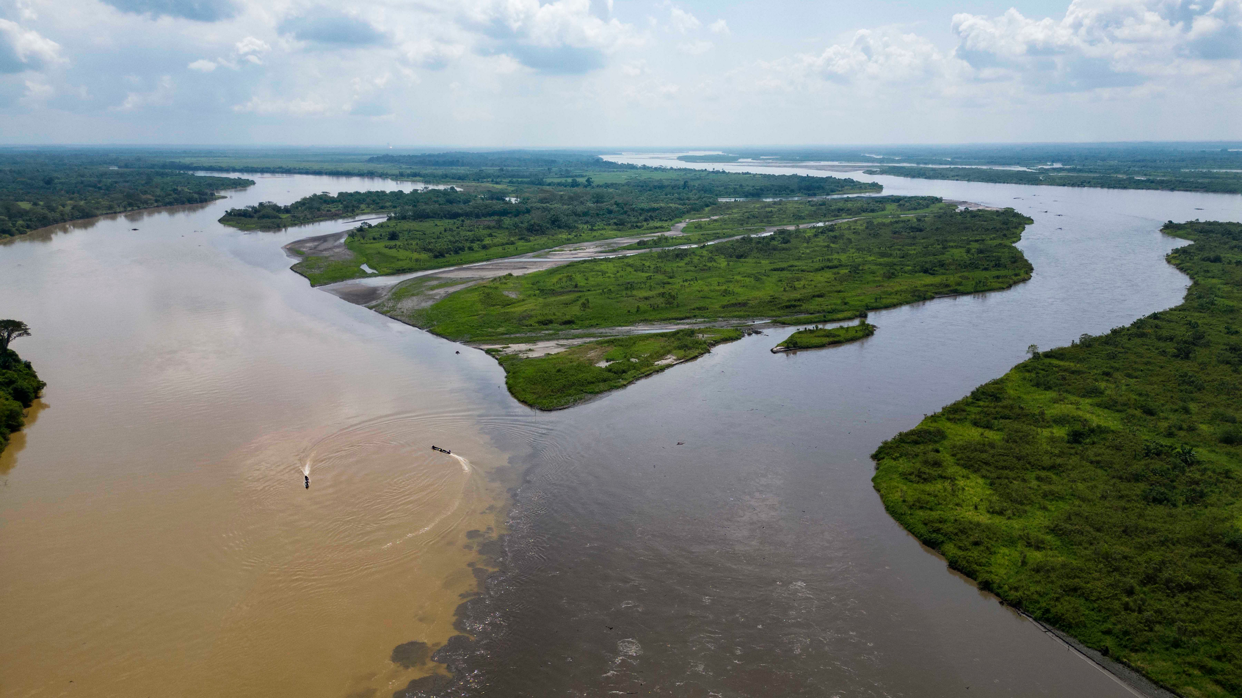 Le confluent des rivières Sogamoso et Magdalena. Crédit : Christian EscobarMora pour le Prix Goldman de l'Environnement
