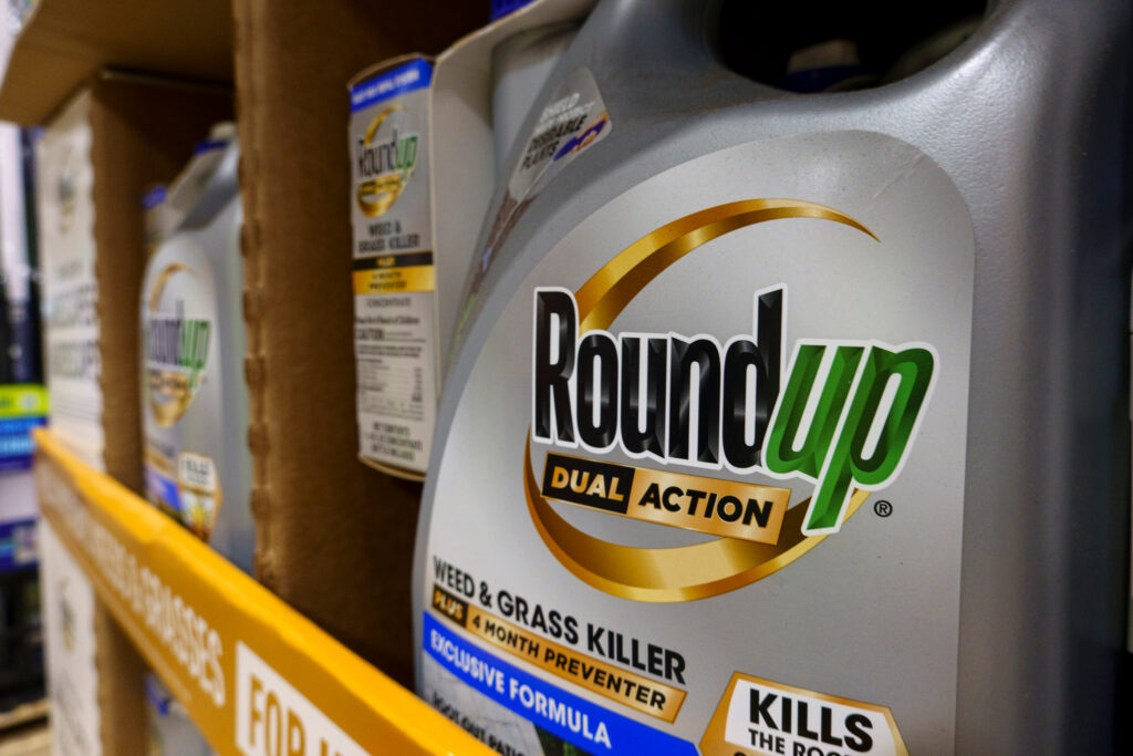 Roundup sits on the shelves of a store in San Diego on March 11. Credit: Kevin Carter/Getty Images