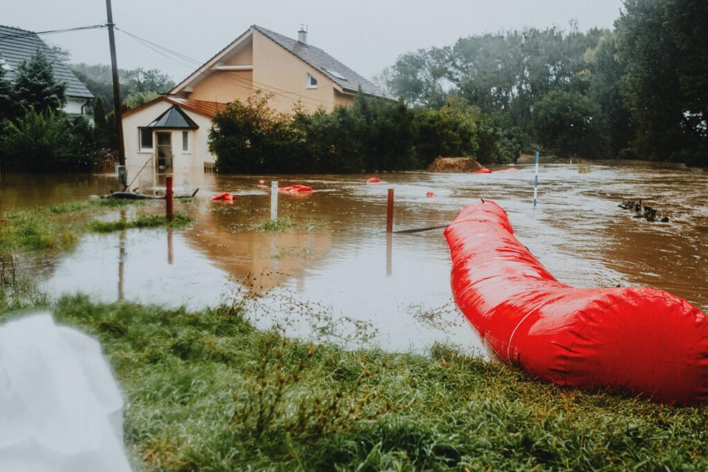 house with flood