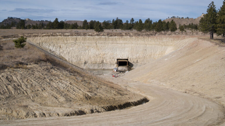 An emergency exit for Signal Peak Energy’s longwall coal mine in Musselshell County, Montana. Credit: Jake Bolster/Inside Climate News