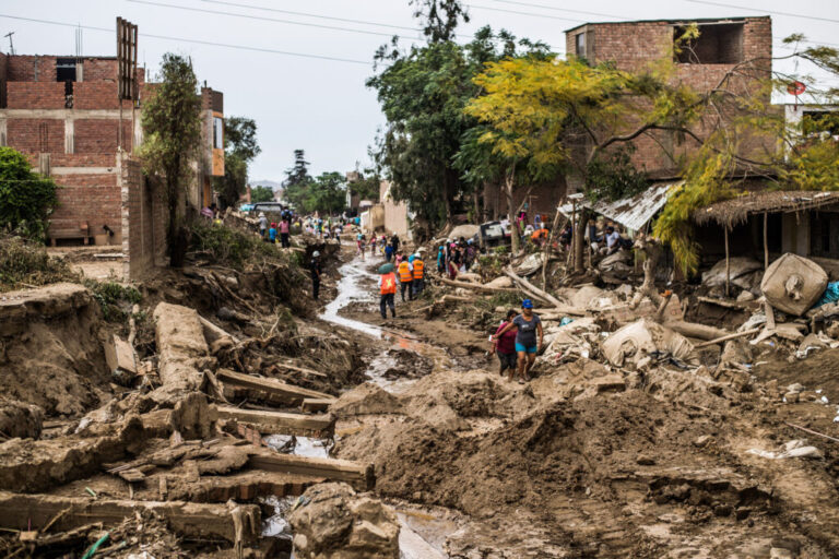 A view of the damage caused by flash floods linked to El Niño conditions in Lima, Peru, on March 19, 2017. Credit: Ernesto Benavides/AFP via Getty Images