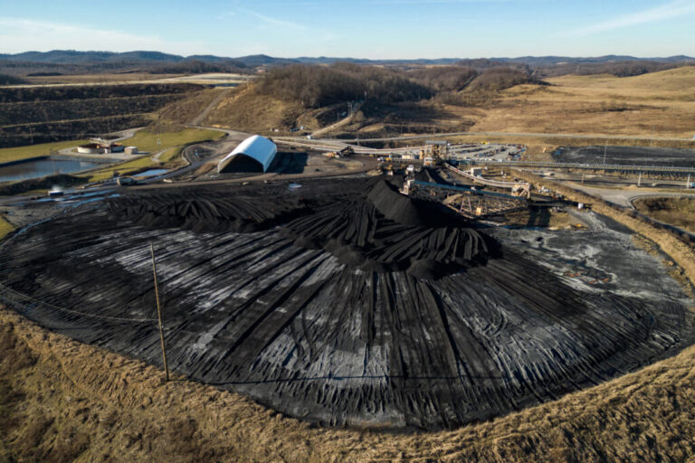 A pile of coal is seen at the Longview power plant in Maidsville, W.Va. Credit: Salwan Georges/The Washington Post via Getty Images